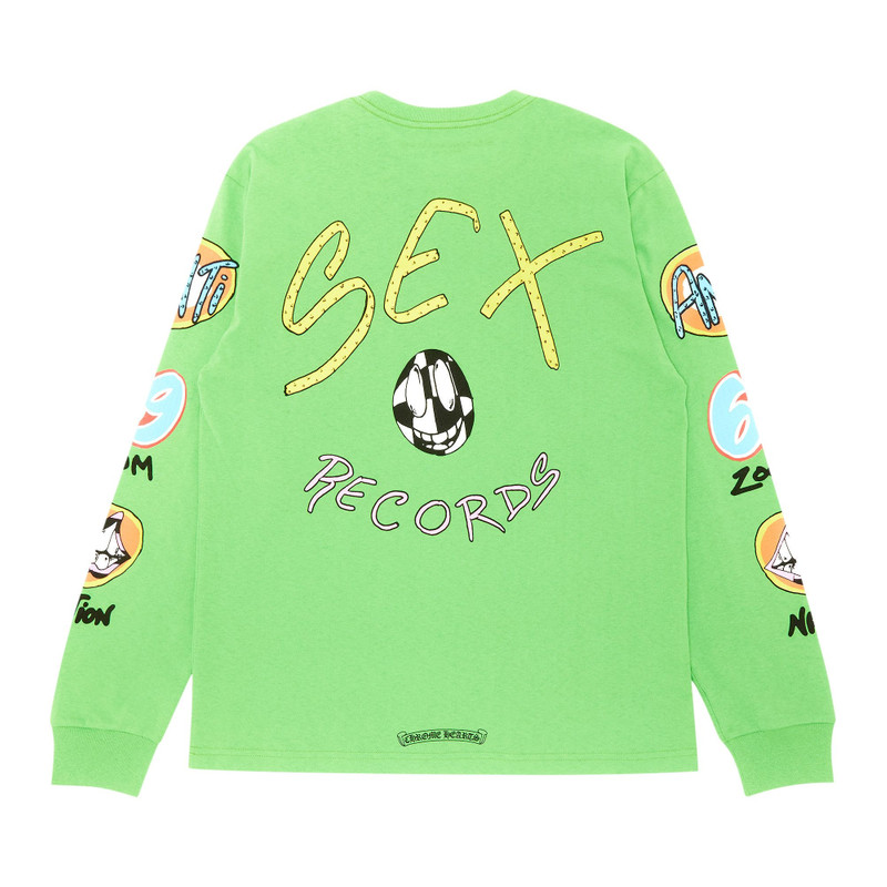Chrome Hearts Chrome Hearts x Matty Boy Sex Records Long-Sleeve T-Shirt 'Green' outlook