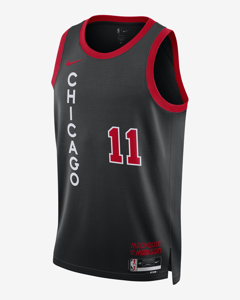 DeMar DeRozan Chicago Bulls City Edition 2023/24 Nike Men's Dri-FIT NBA Swingman 저지 - 1