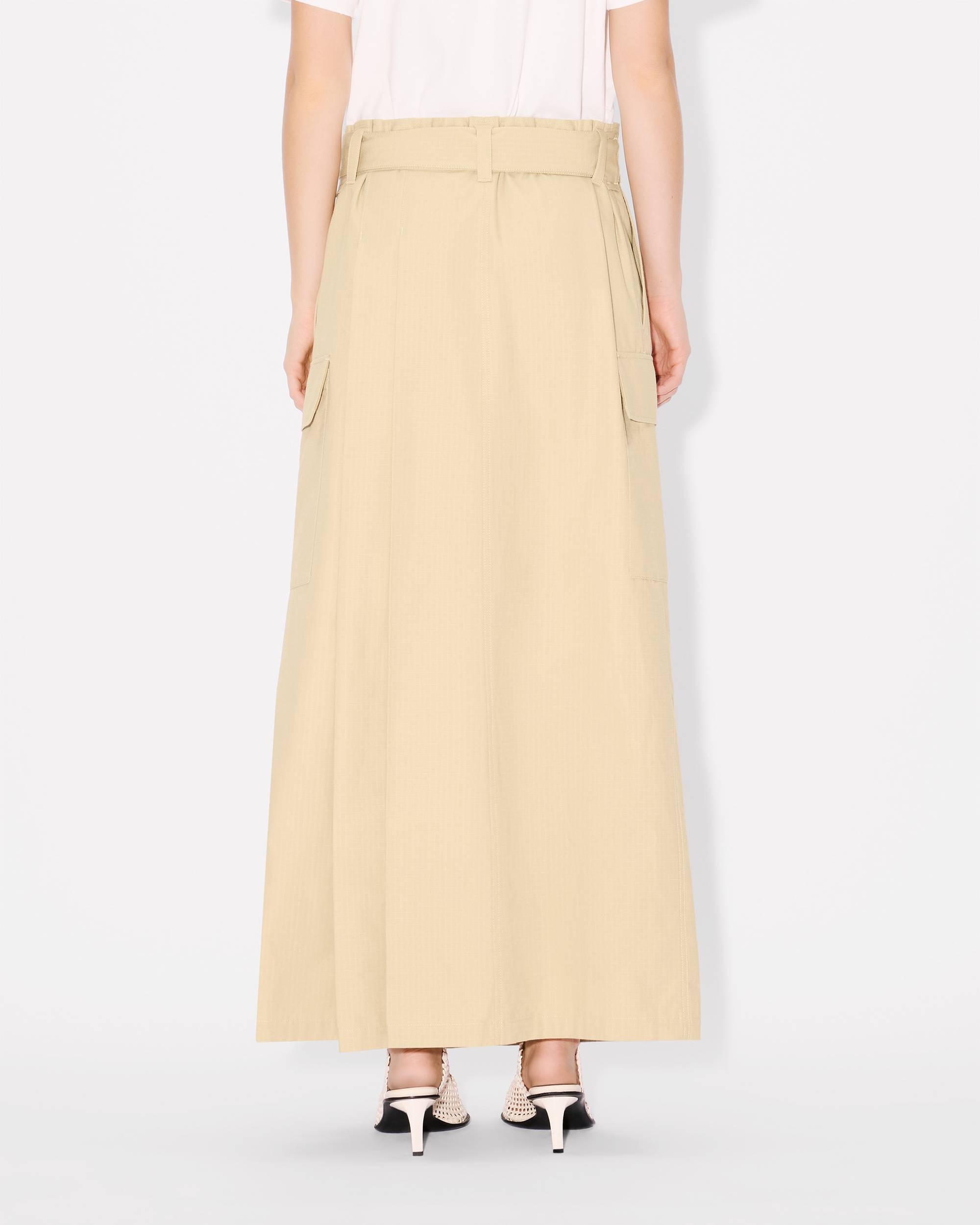 Cargo long skirt in cotton ripstop - 5