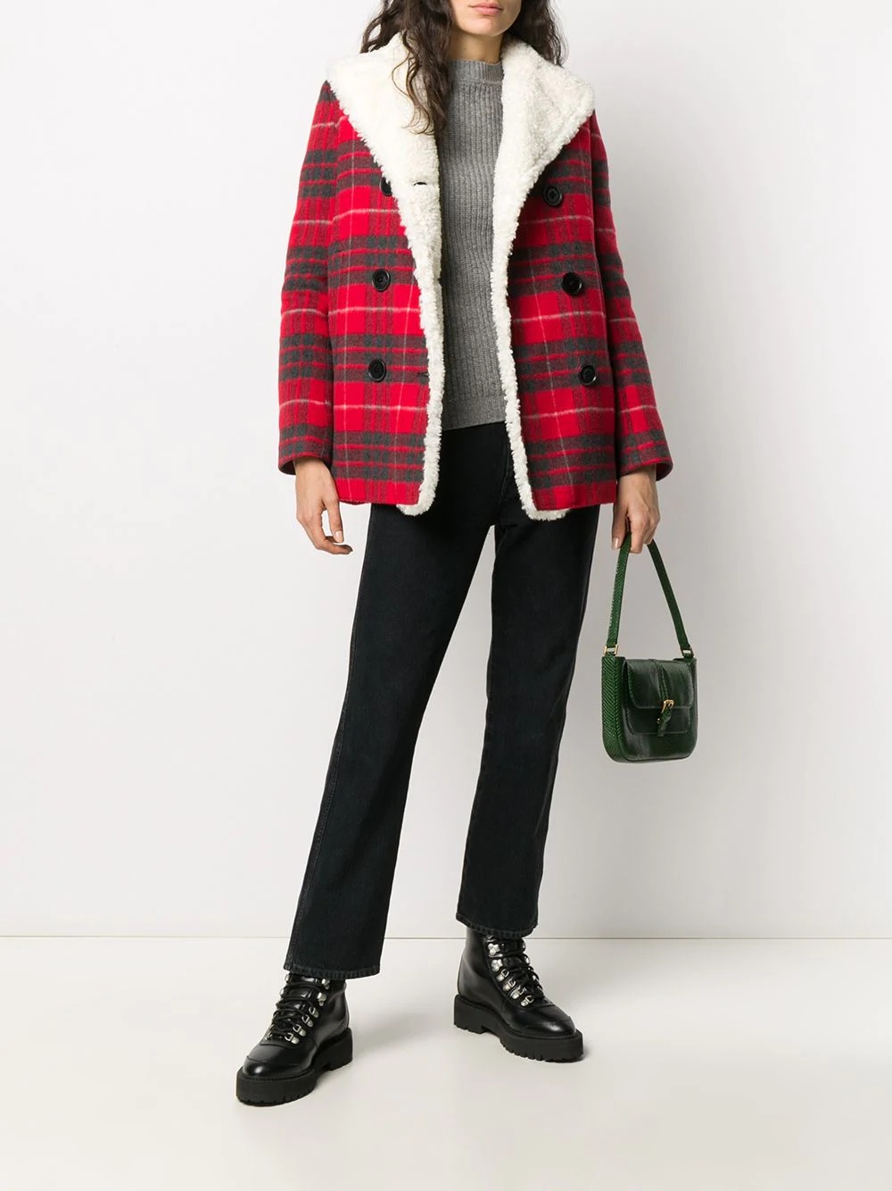 Alida checked peacoat - 2