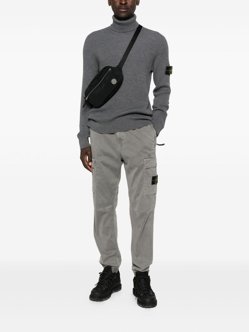 Stone Island ribbed turtleneck sweater outlook