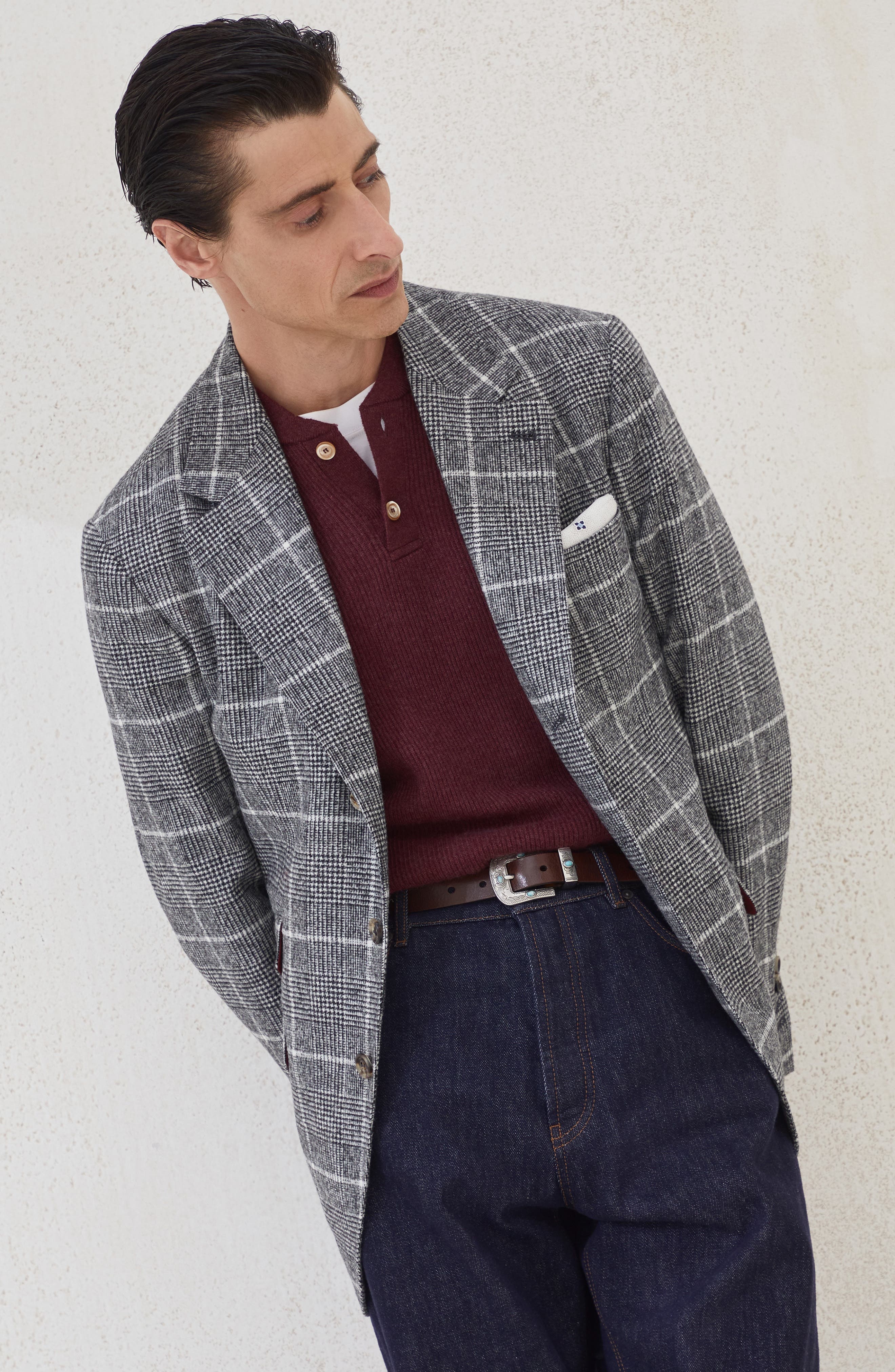 Brunello Cucinelli English Rib knit sweater in Amaranth at Nordstrom - 5