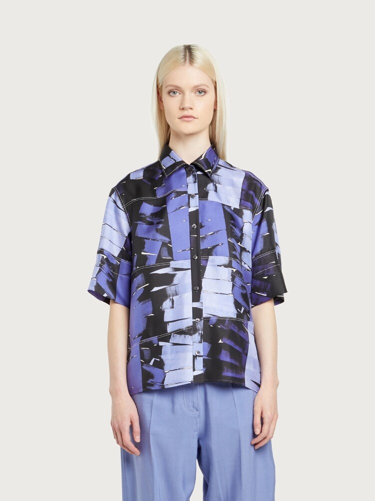 PALM PRINT SHORT SLEEVED SHIRT - 2