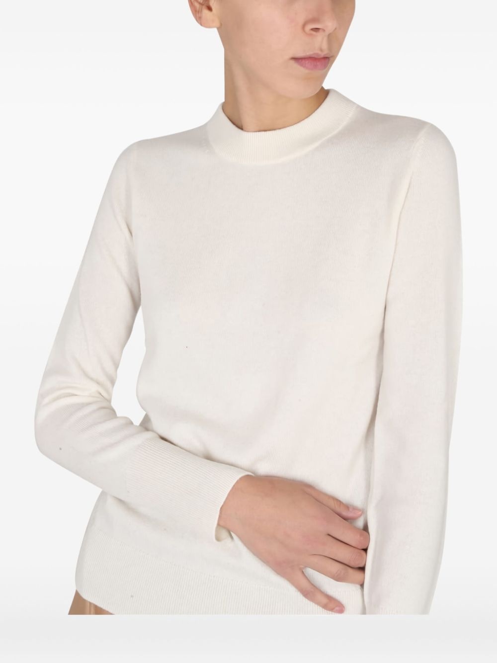 round-neck cashmere sweater - 3