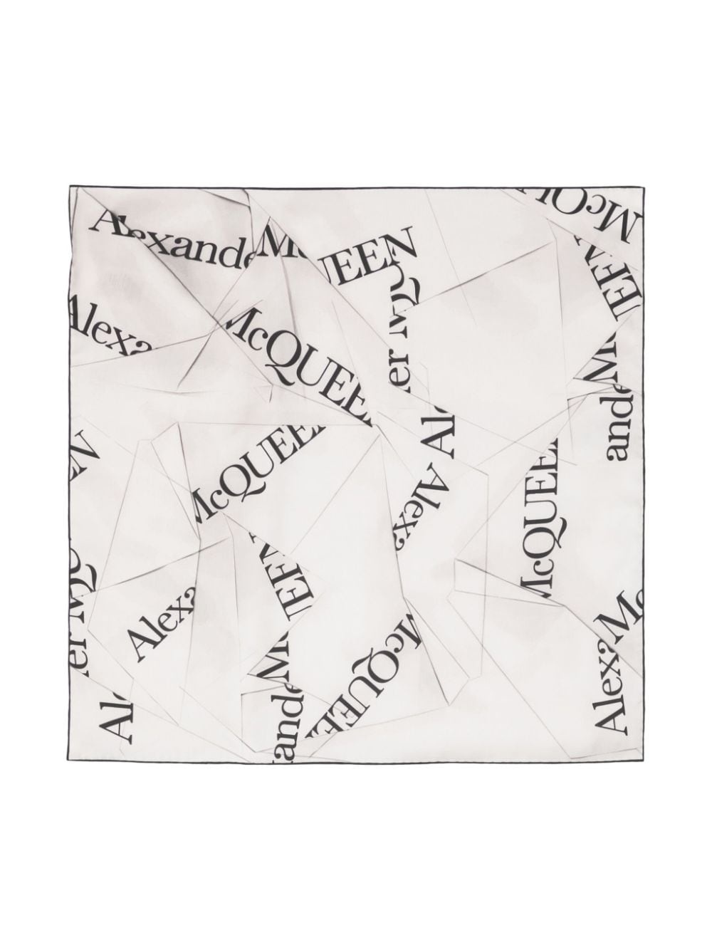 logo-jacquard silk scarf - 1