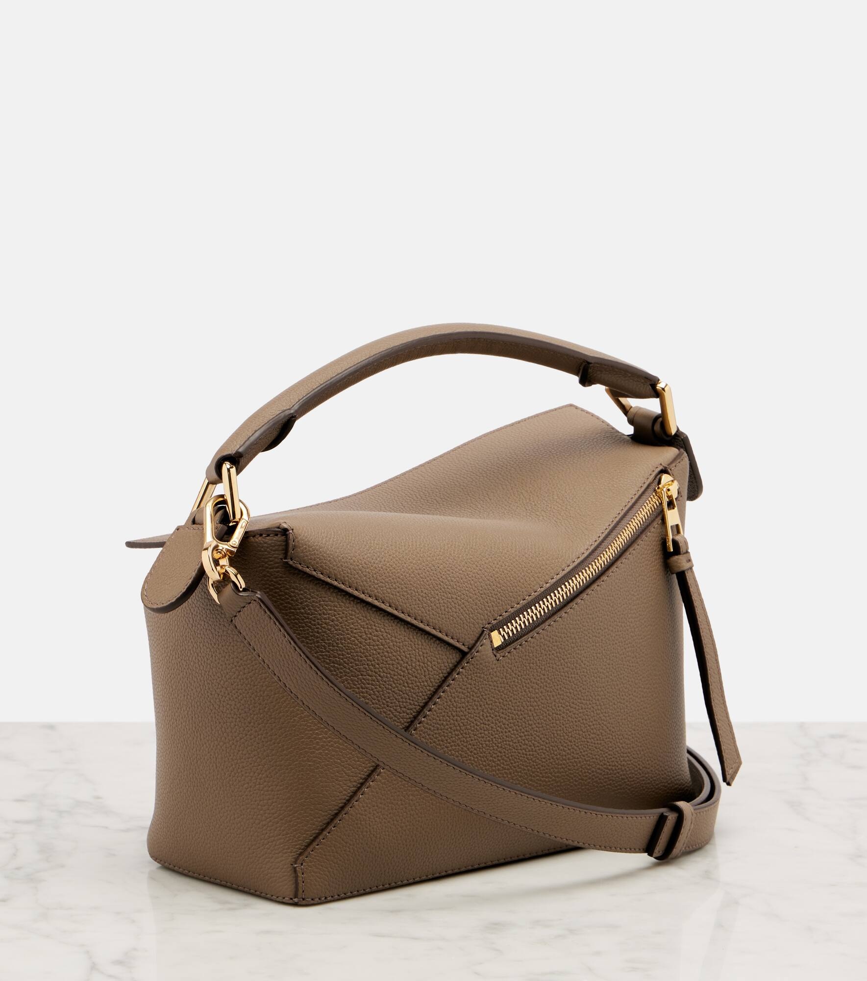 Puzzle Small leather tote bag - 4