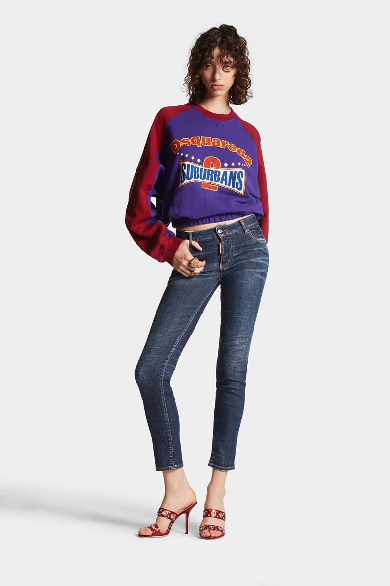 DARK PRESSED WASH MEDIUM WAIST JENNIFER JEAN - 3