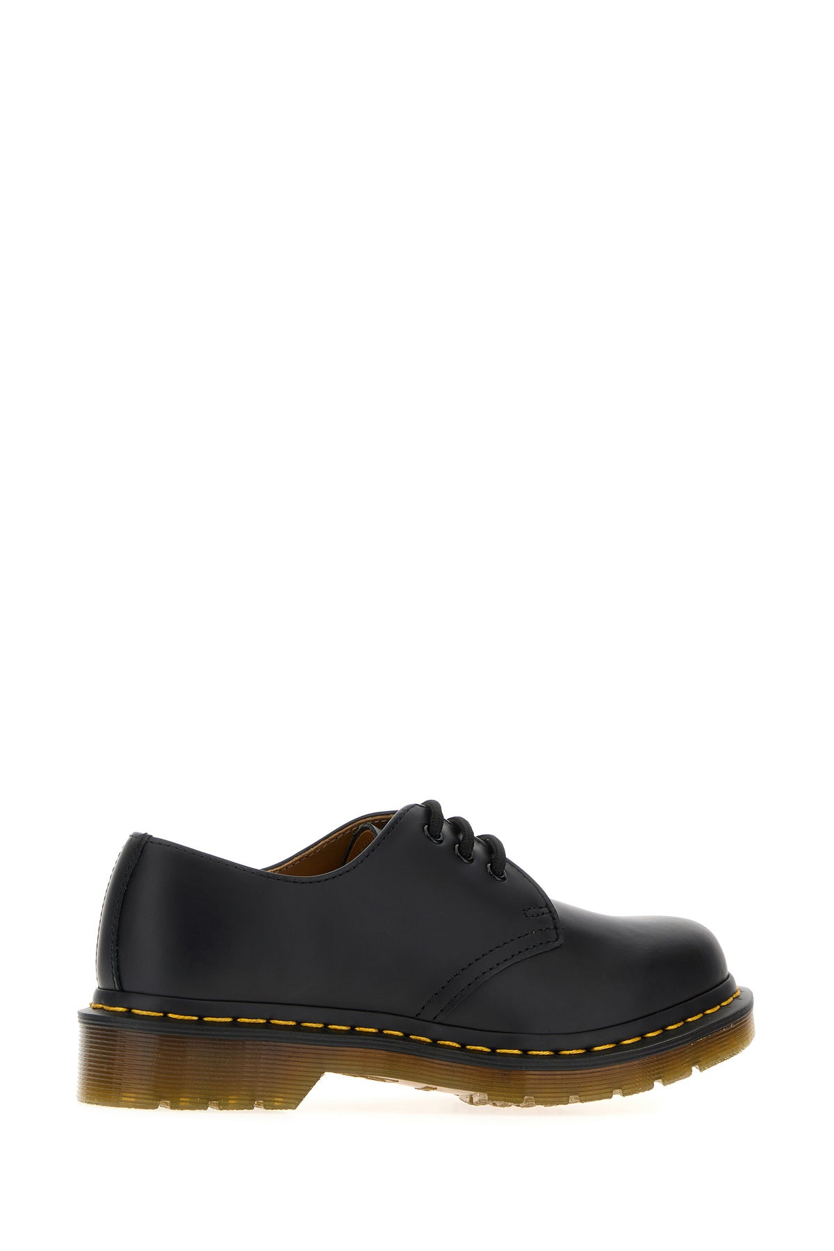 Black leather lace-up shoes - 3