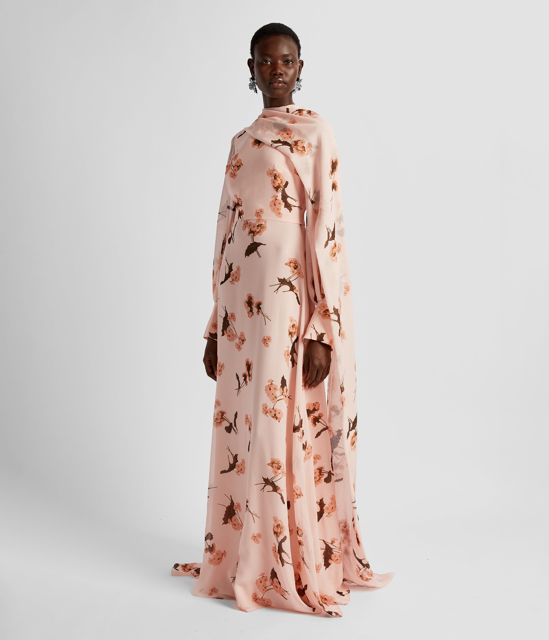 LONG SLEEVE DRAPE GOWN - 4