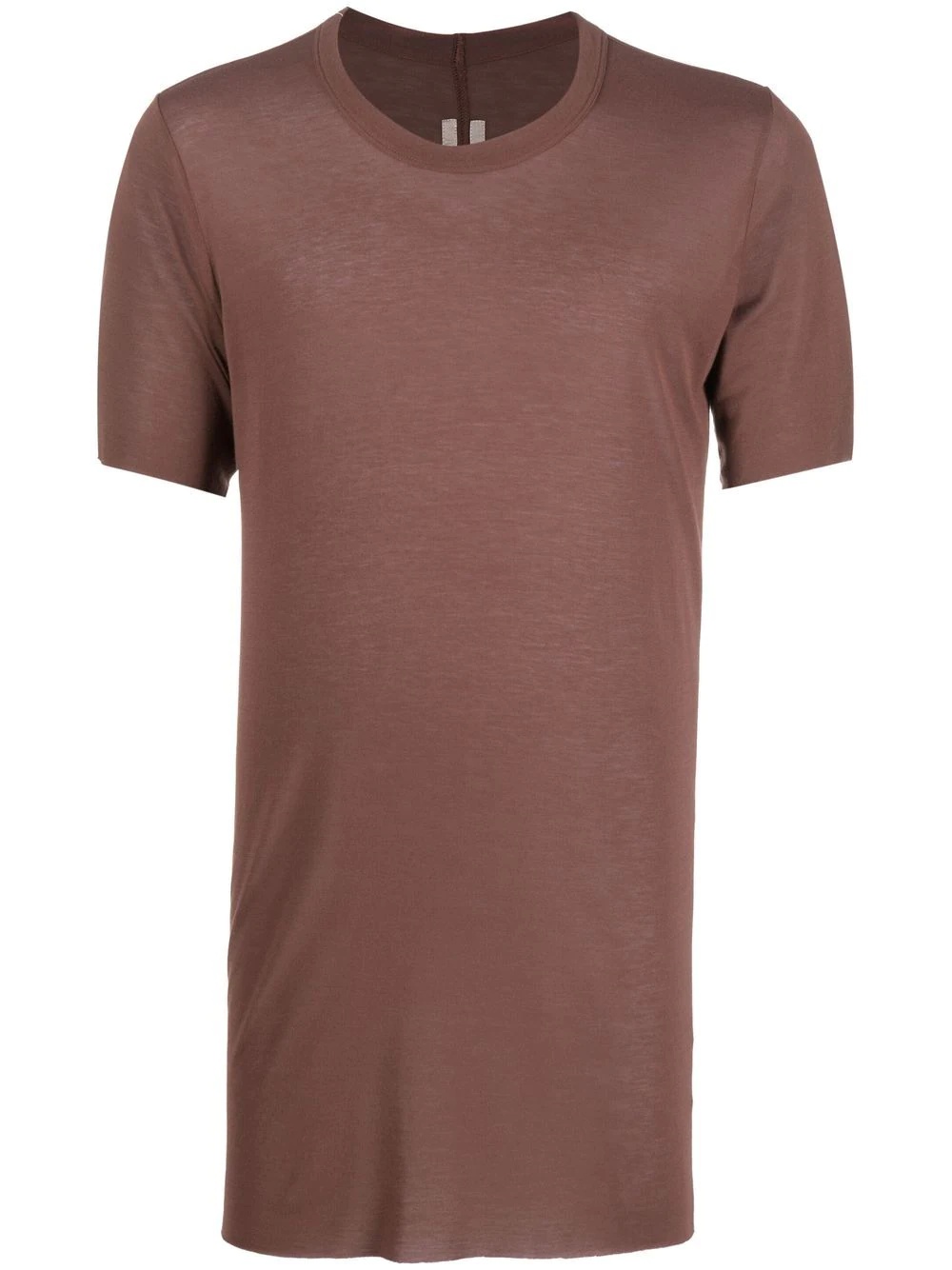 raw-hem longline T-shirt - 1