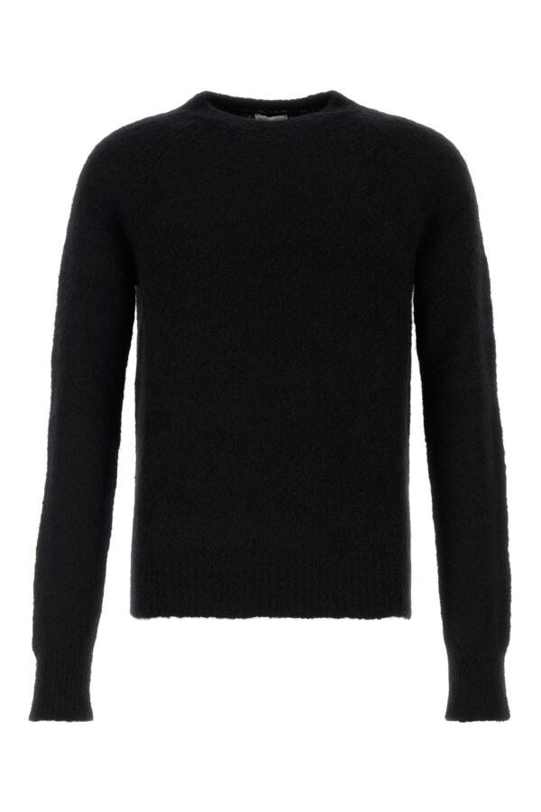 Black alpaca blend sweater - 1