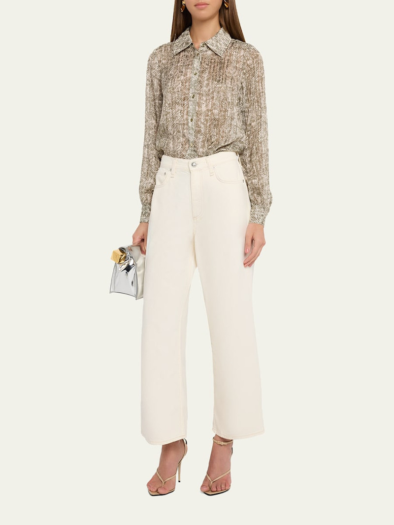 RAMY BROOK Pauline Button-Front Silk Blouse outlook