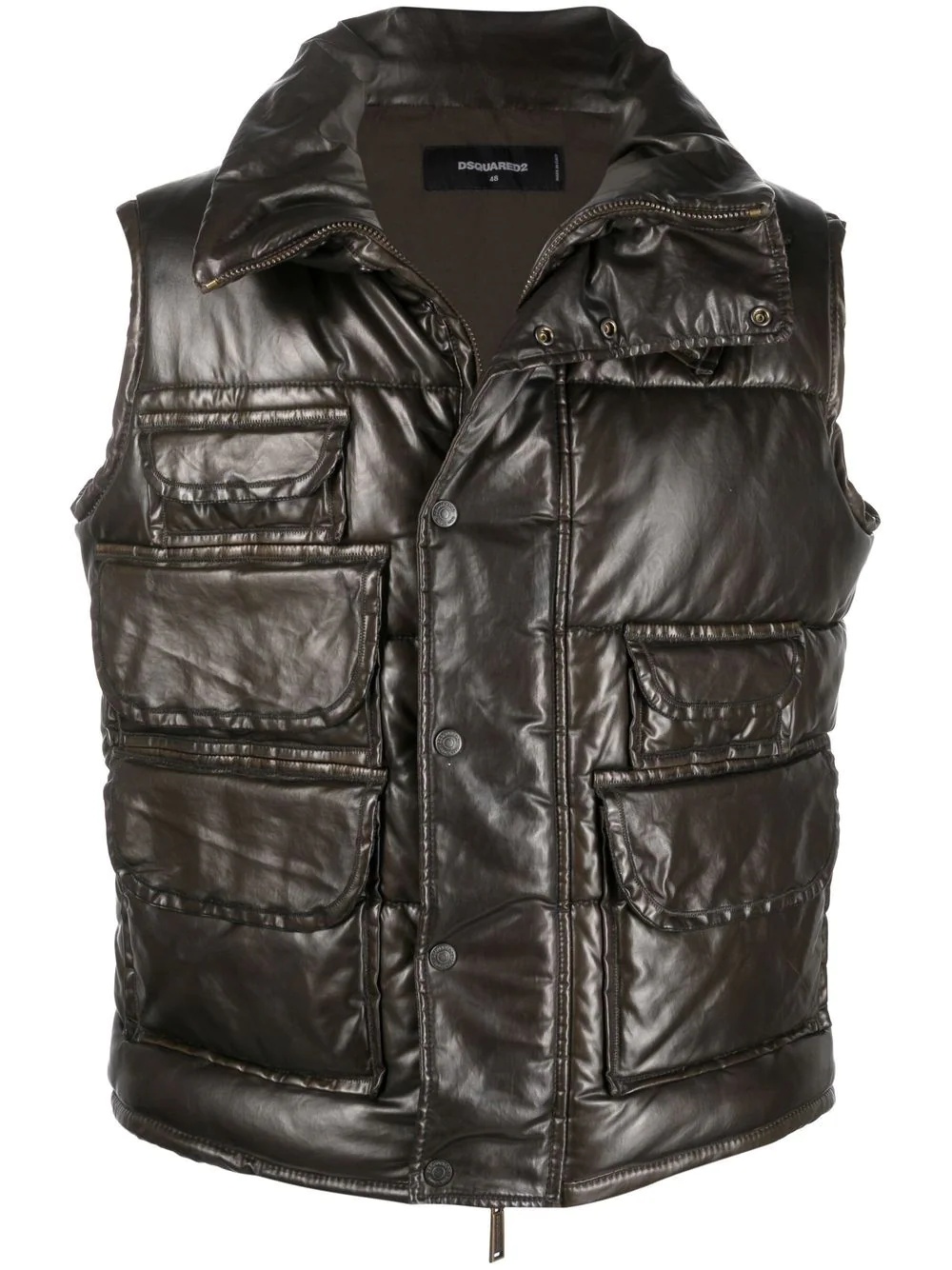 multiple-pocket design gilet - 1