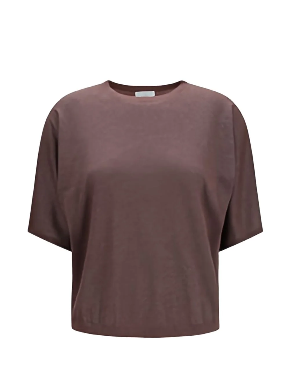metallic-effect short-sleeve sweater - 1