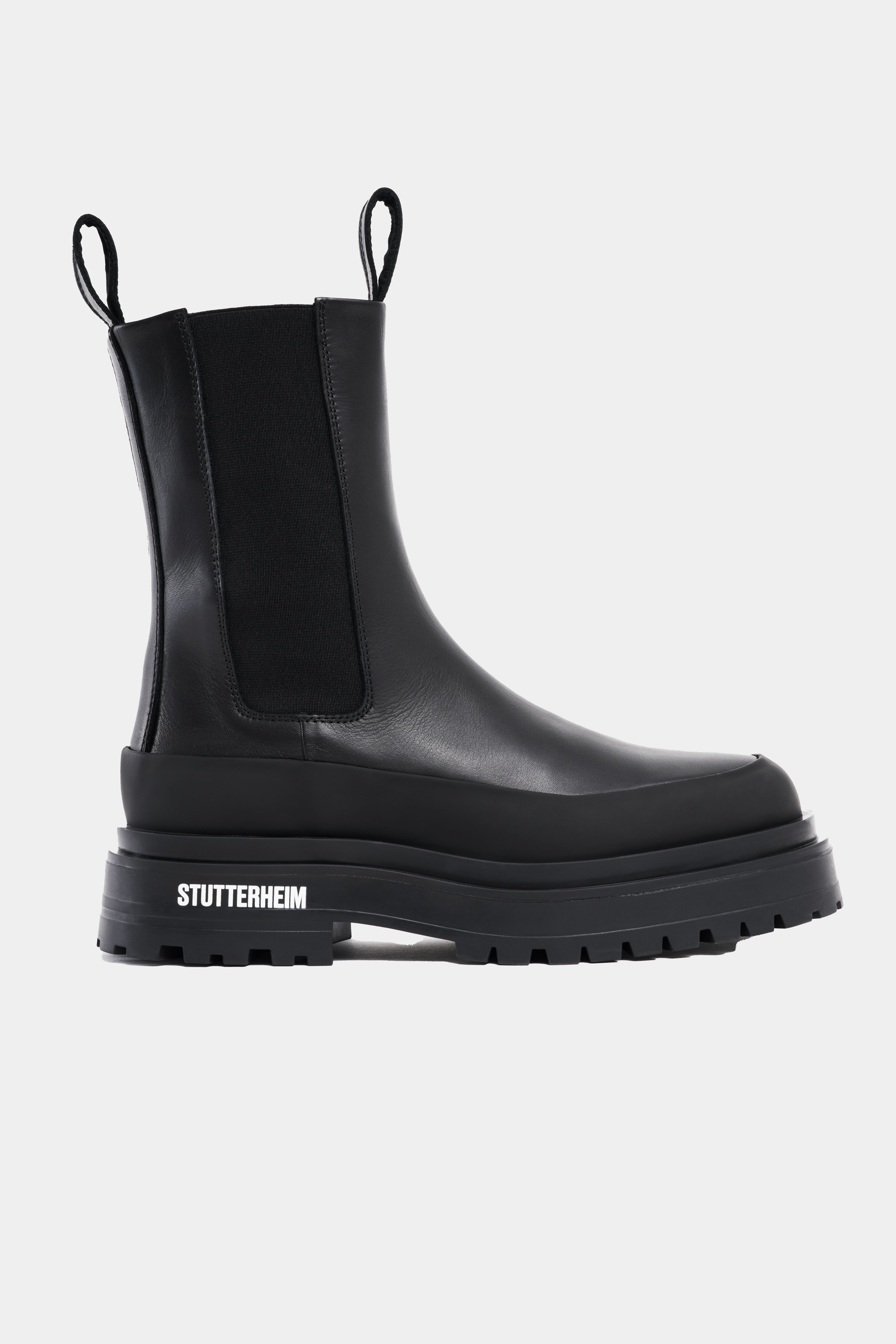 High Walker Leather Boots Black - 1