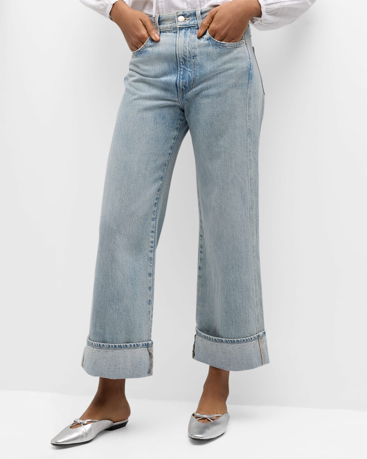 Taylor Cropped Wide-Leg Jeans - 7