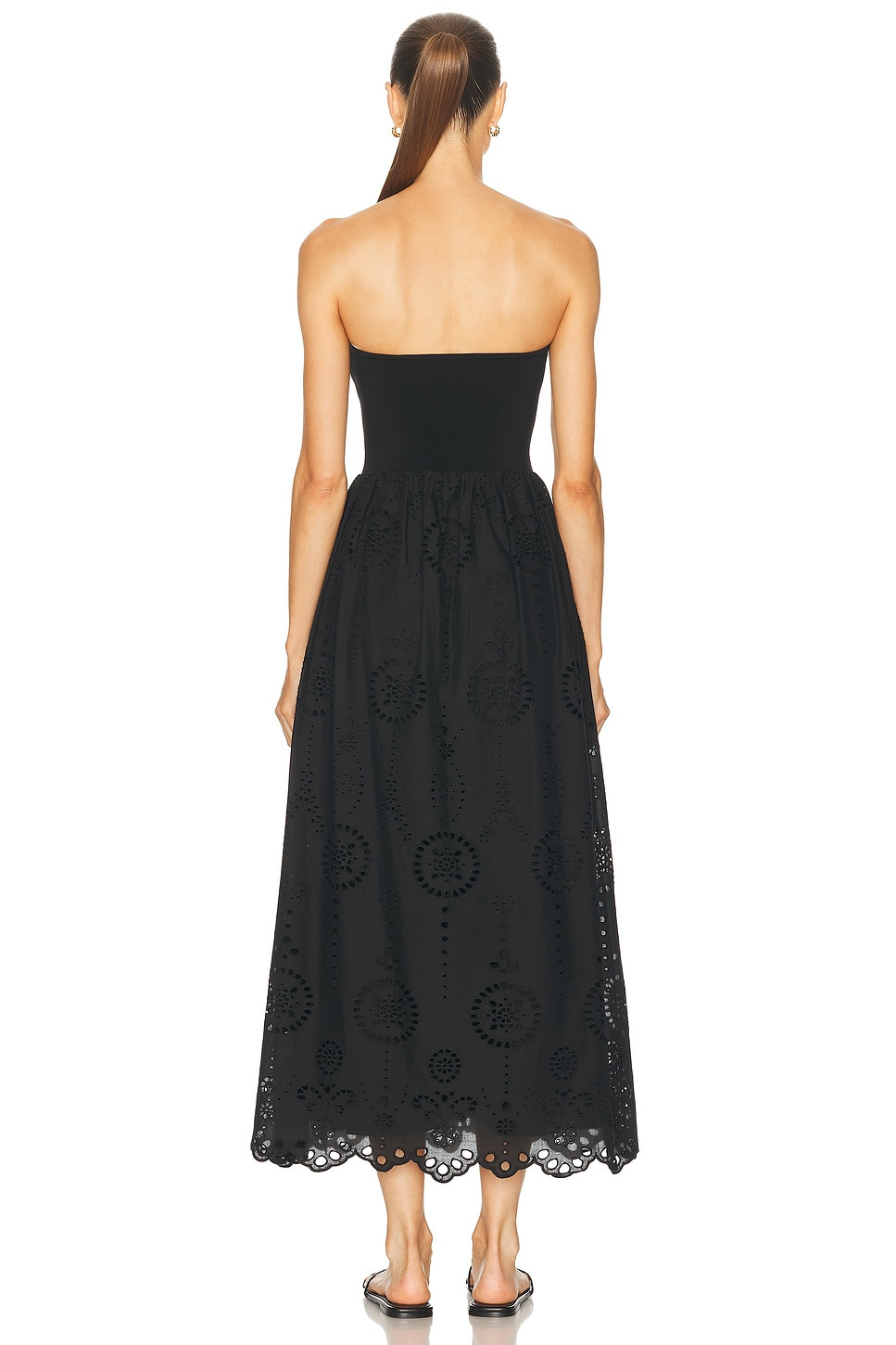 Knit And Broderie Dress - 3