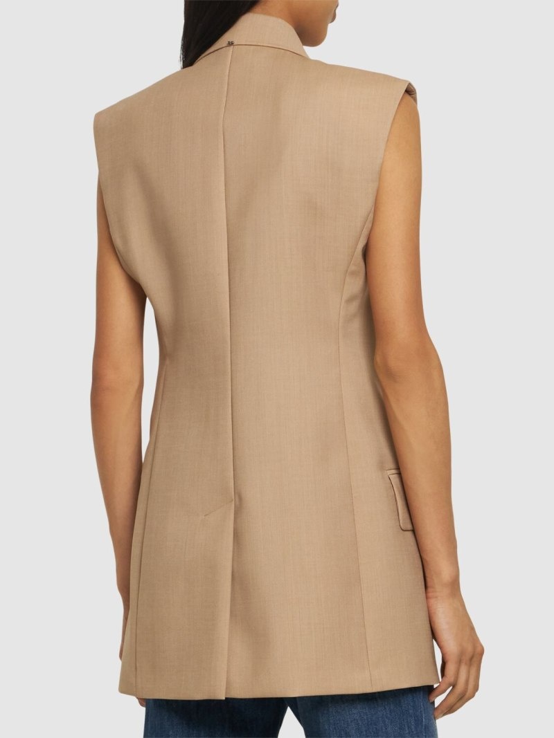Ilex wool blend sleeveless jacket - 4