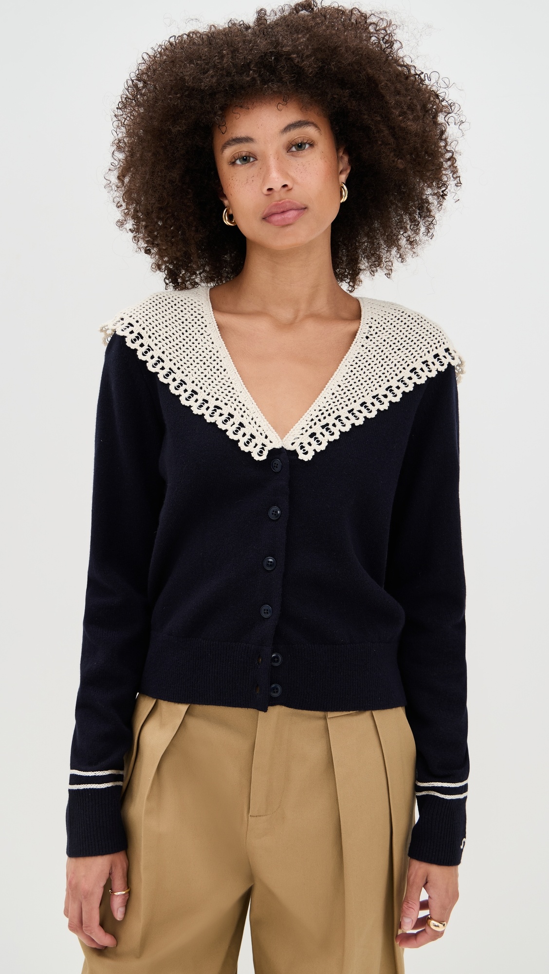 Marie Knit Embroidery Cardigan - 2