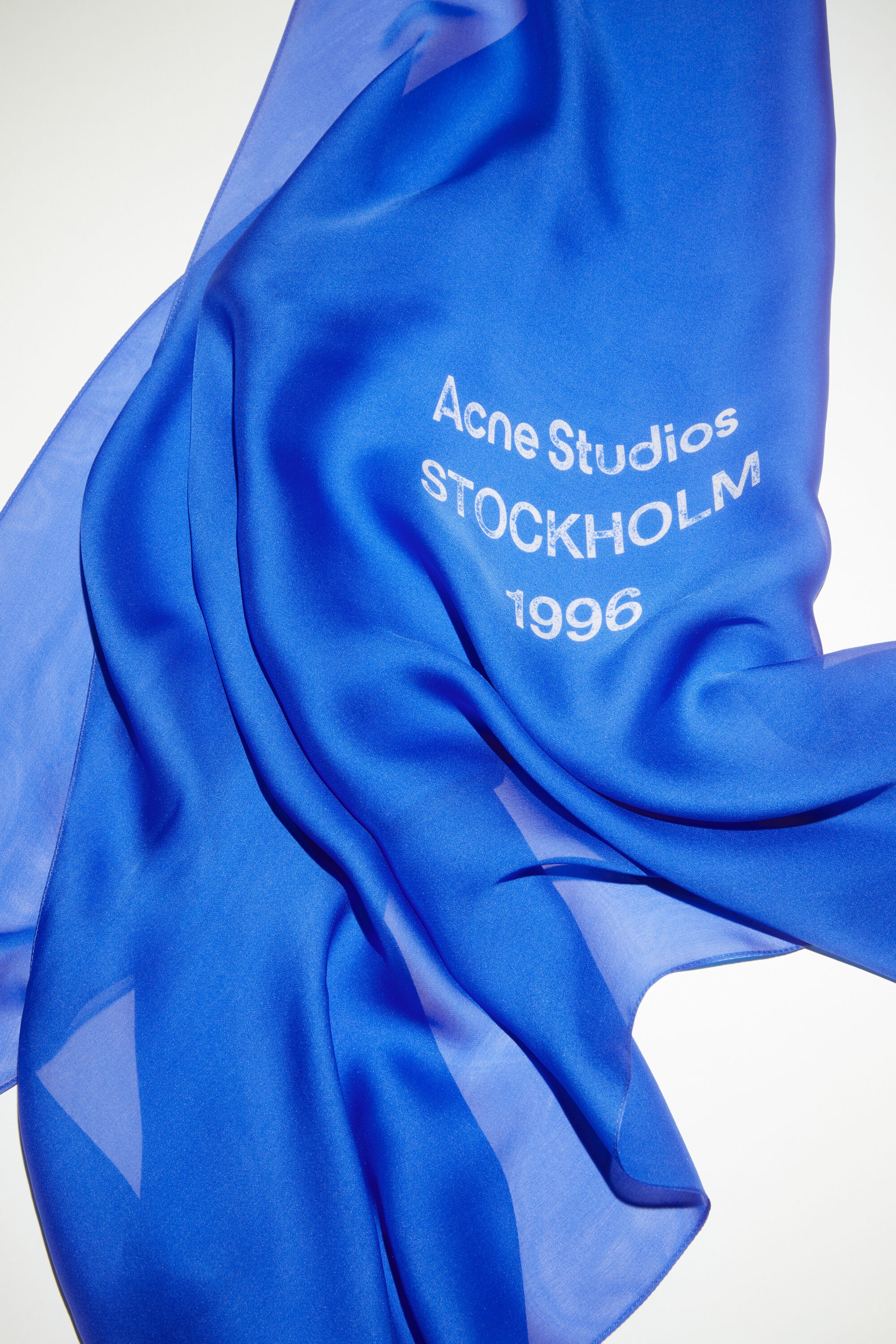 Silk scarf - Electric blue - 4