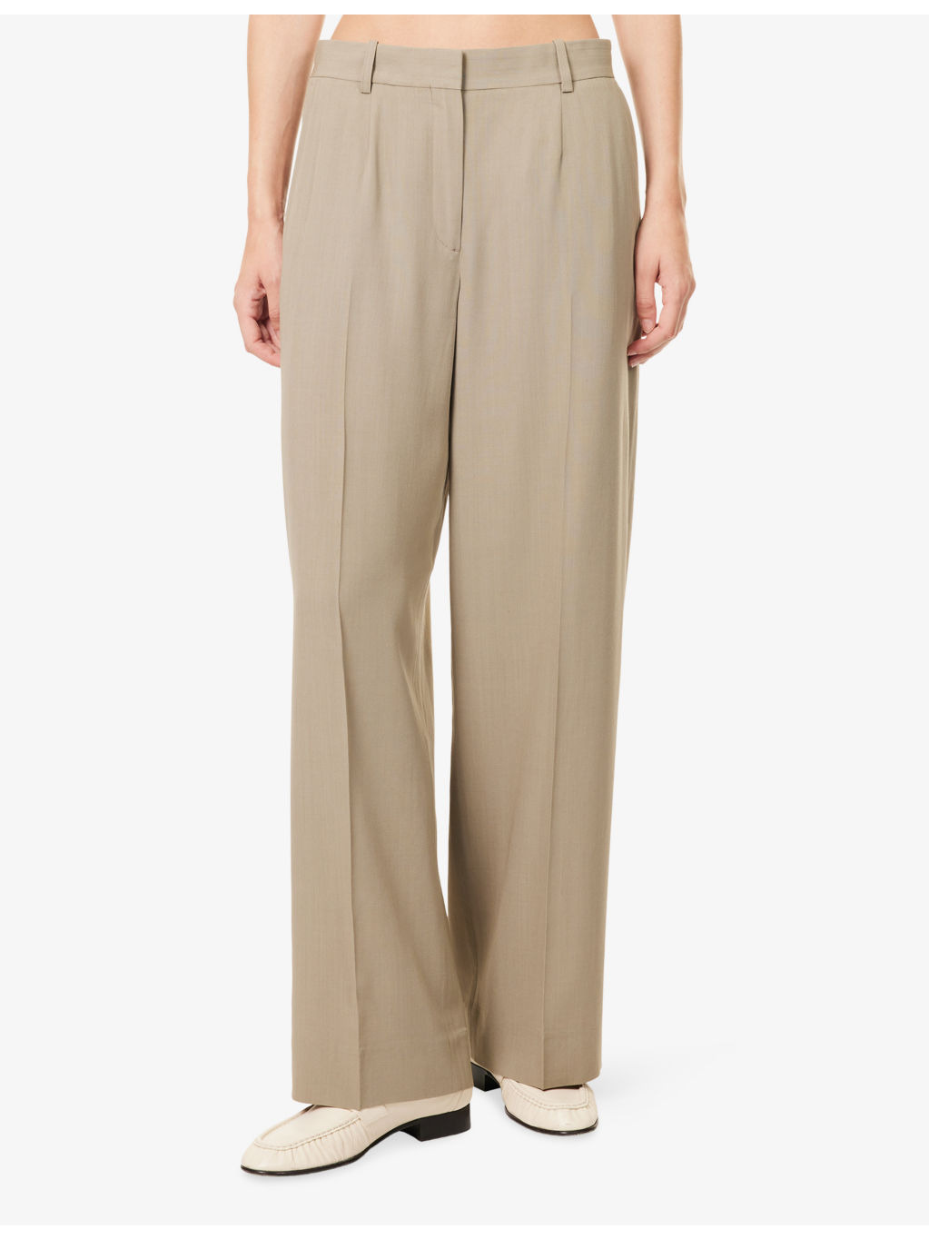 Wide-Leg Fluid Woven Trousers - 3