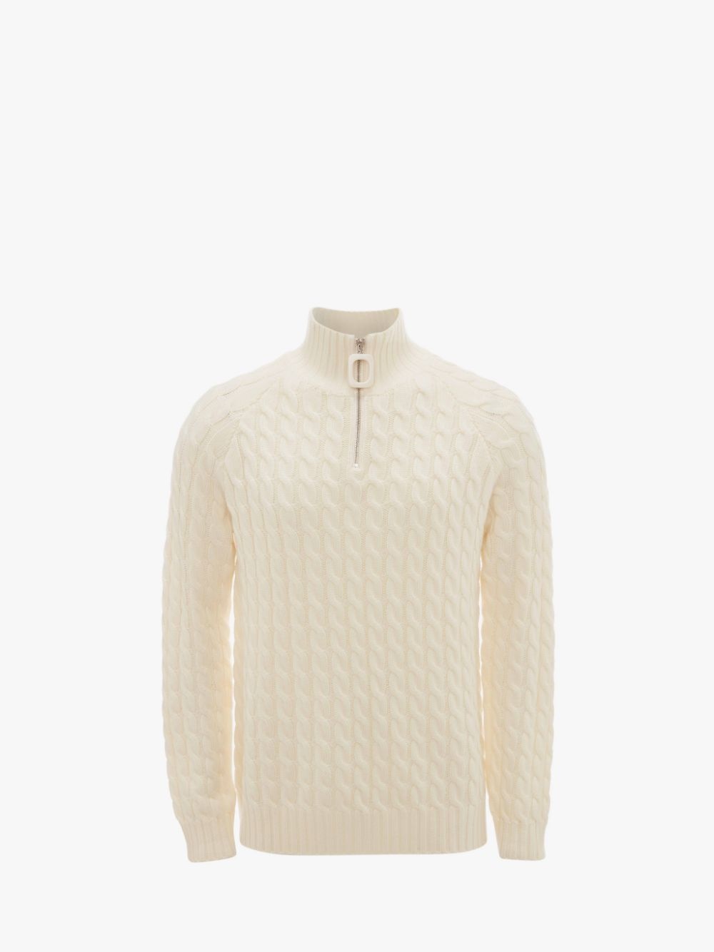 CABLE KNIT HENLEY JUMPER - 1