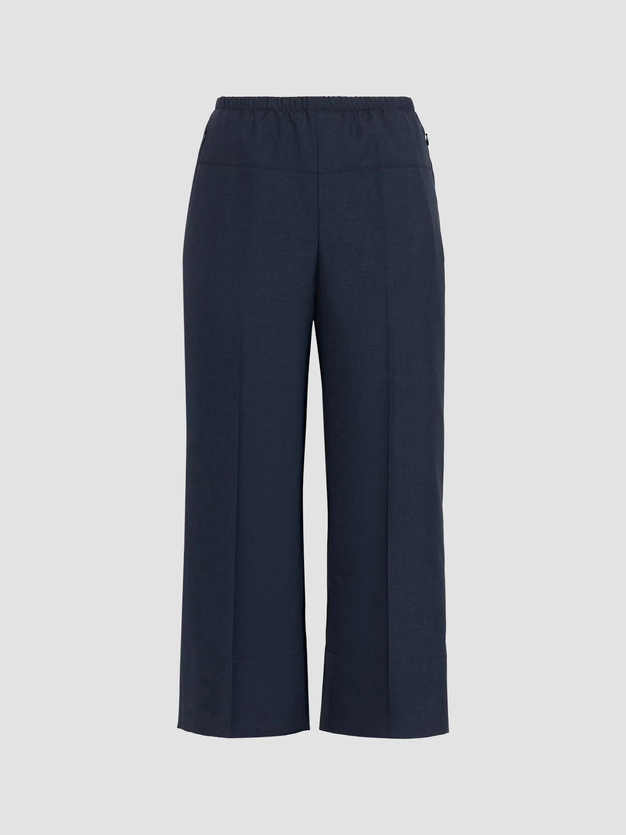 Women's City Twill Wide-Leg Crop Pants - Nocturne Navy - 1
