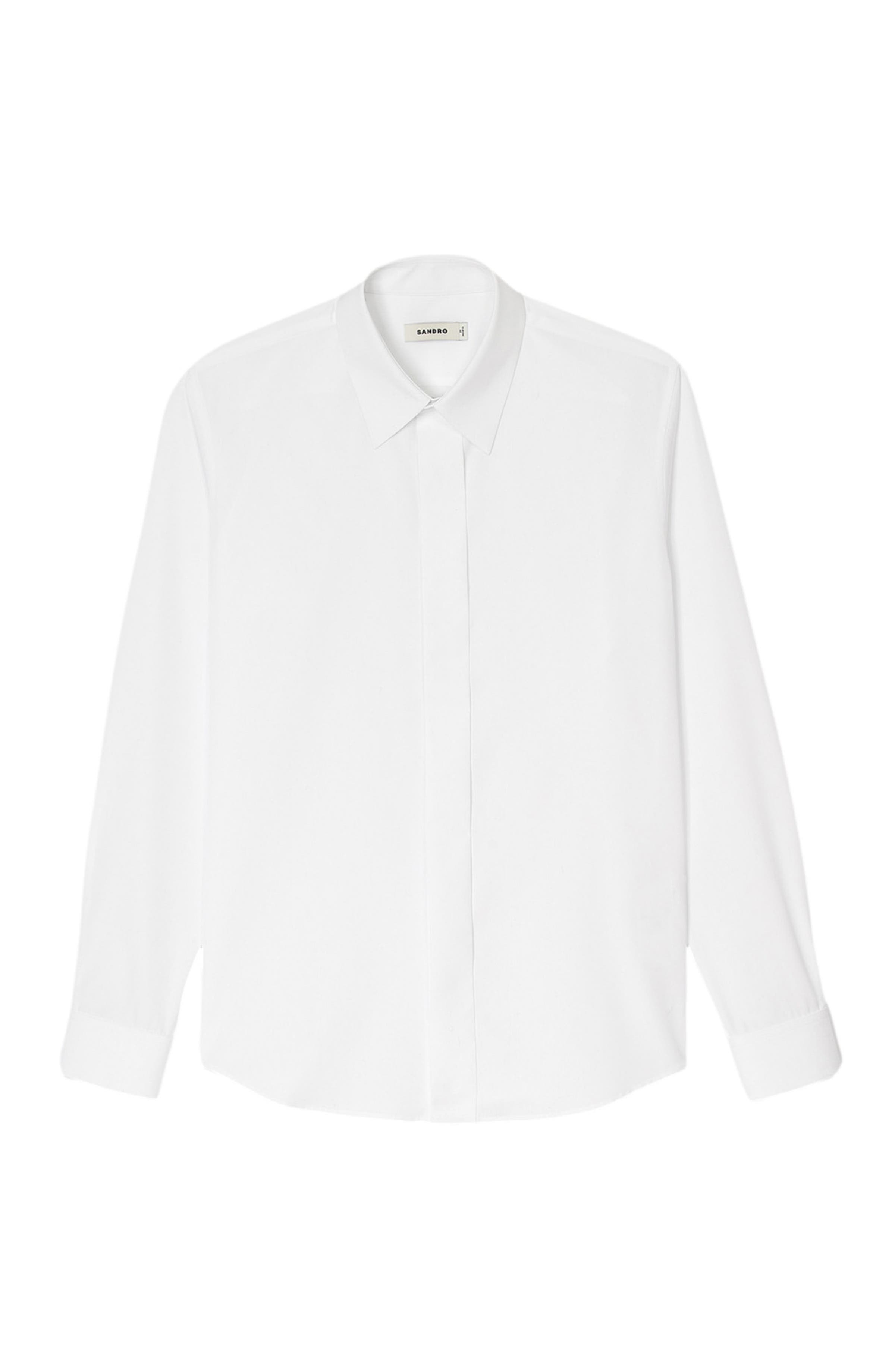 SANDRO Cotton shirt in White at Nordstrom - 6