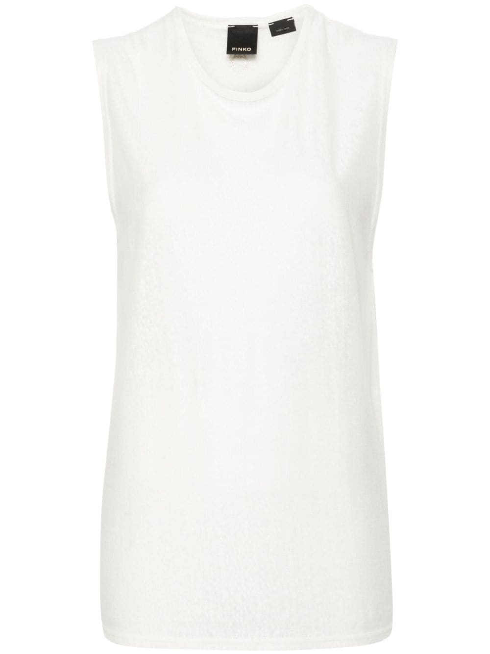 sleeveless linen top - 1