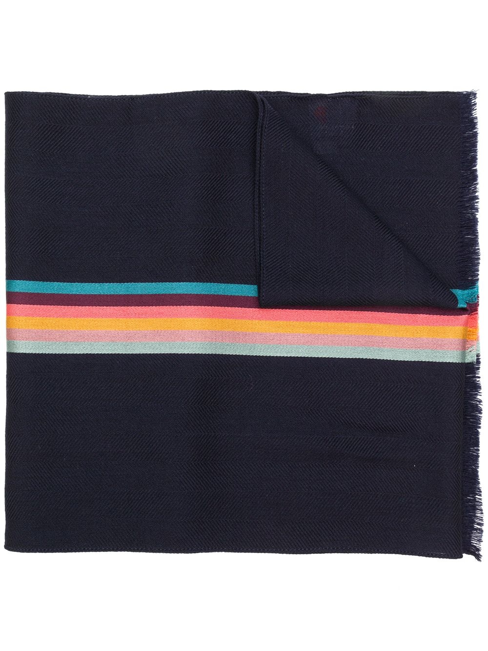 Artist Stripe band herringbone scarf - 1