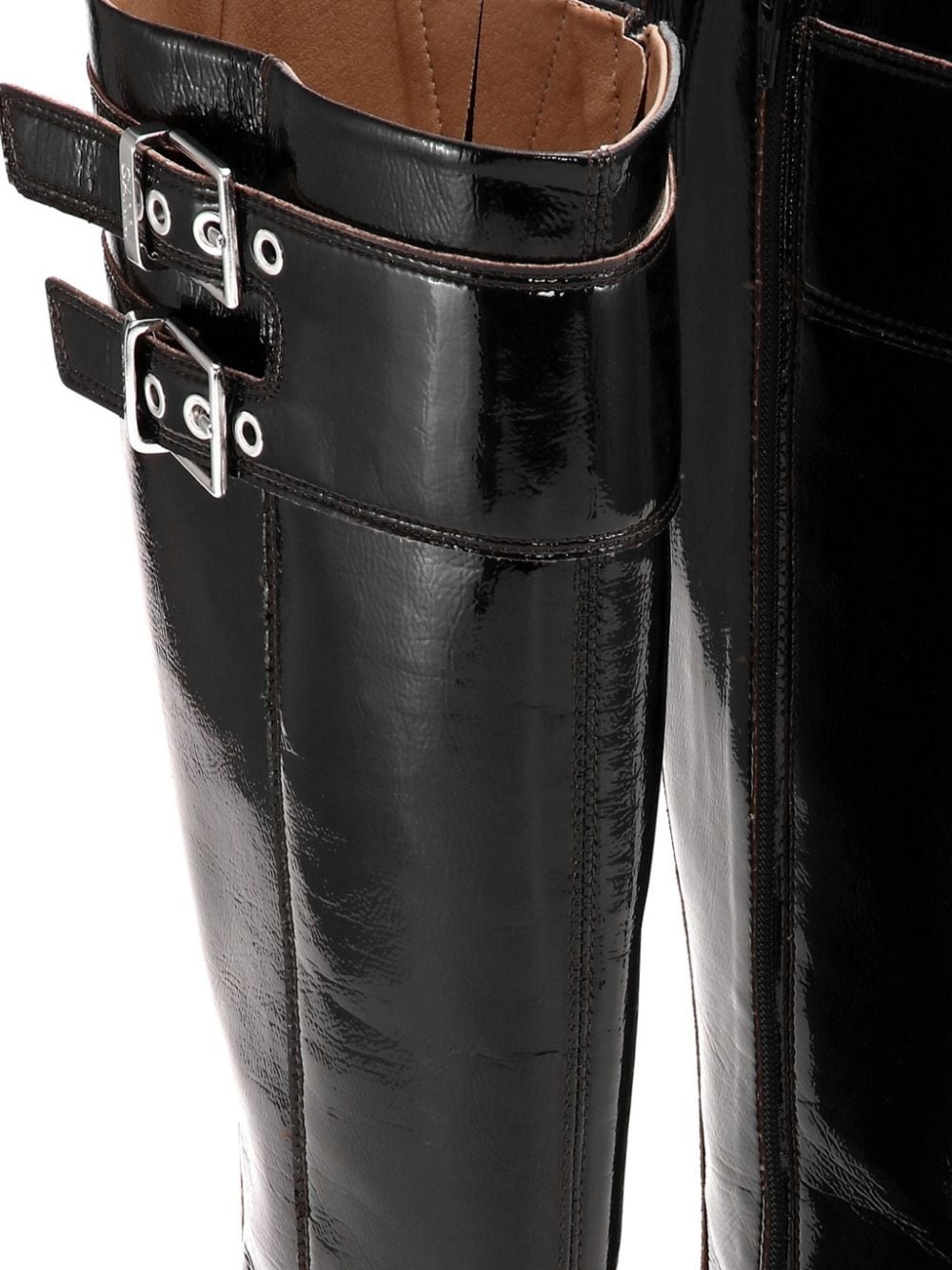 double-buckle knee-high boots - 2
