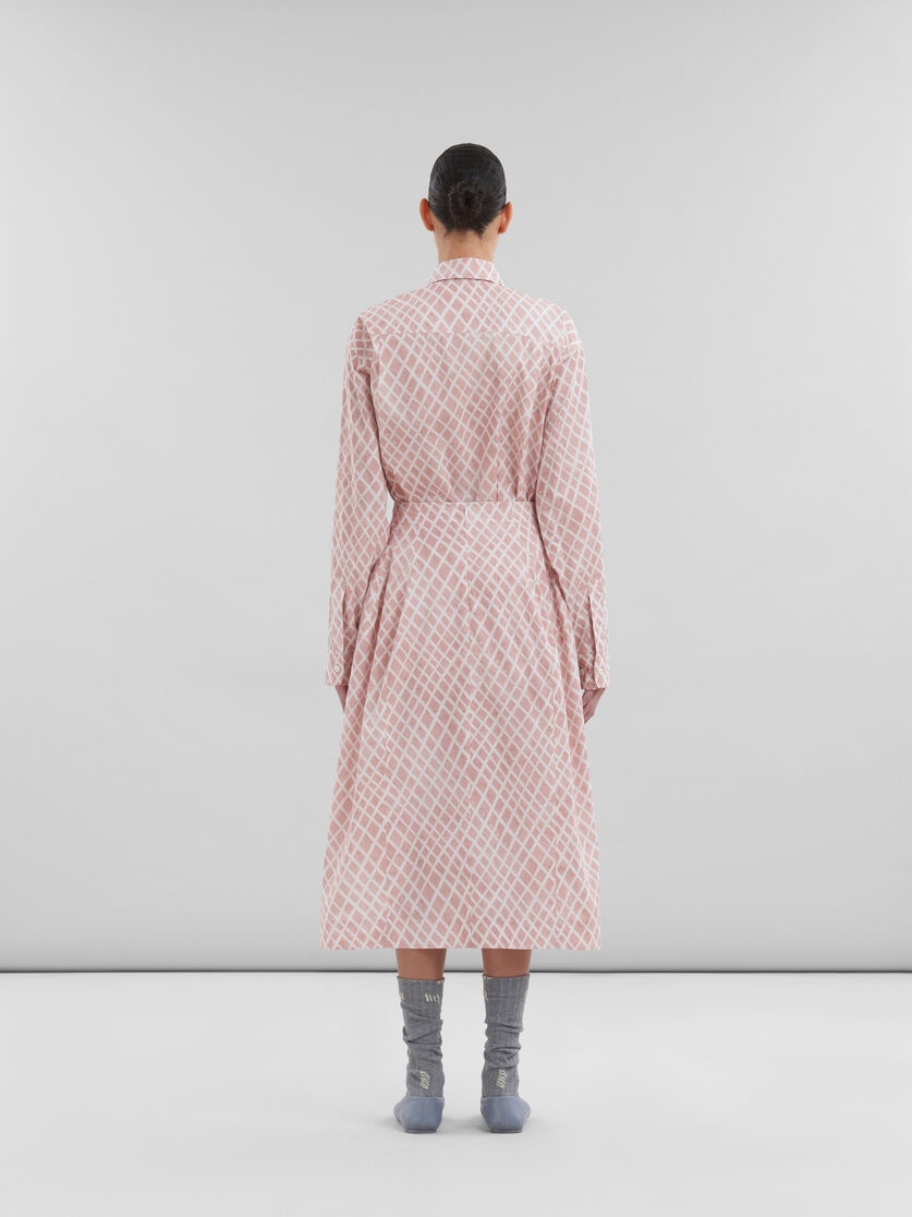 PINK POPLIN MIDI SKIRT WITH LANDSCAPES PRINT - 3
