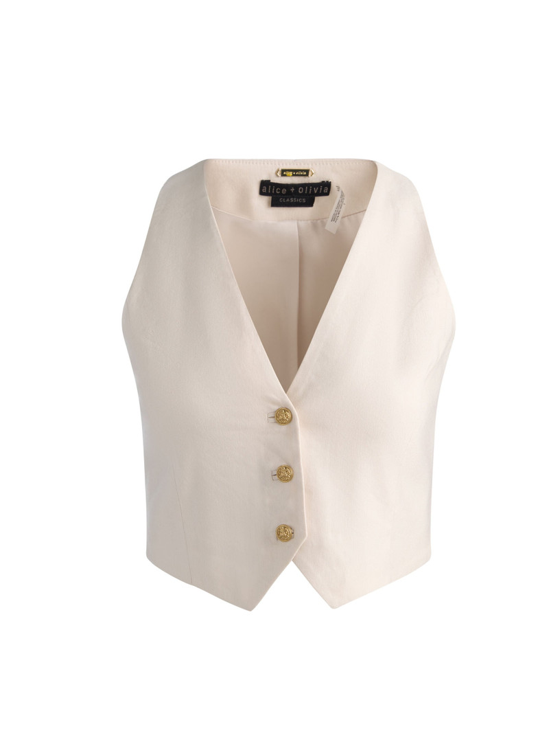 DONNA LINEN VEST - OATMEAL 1