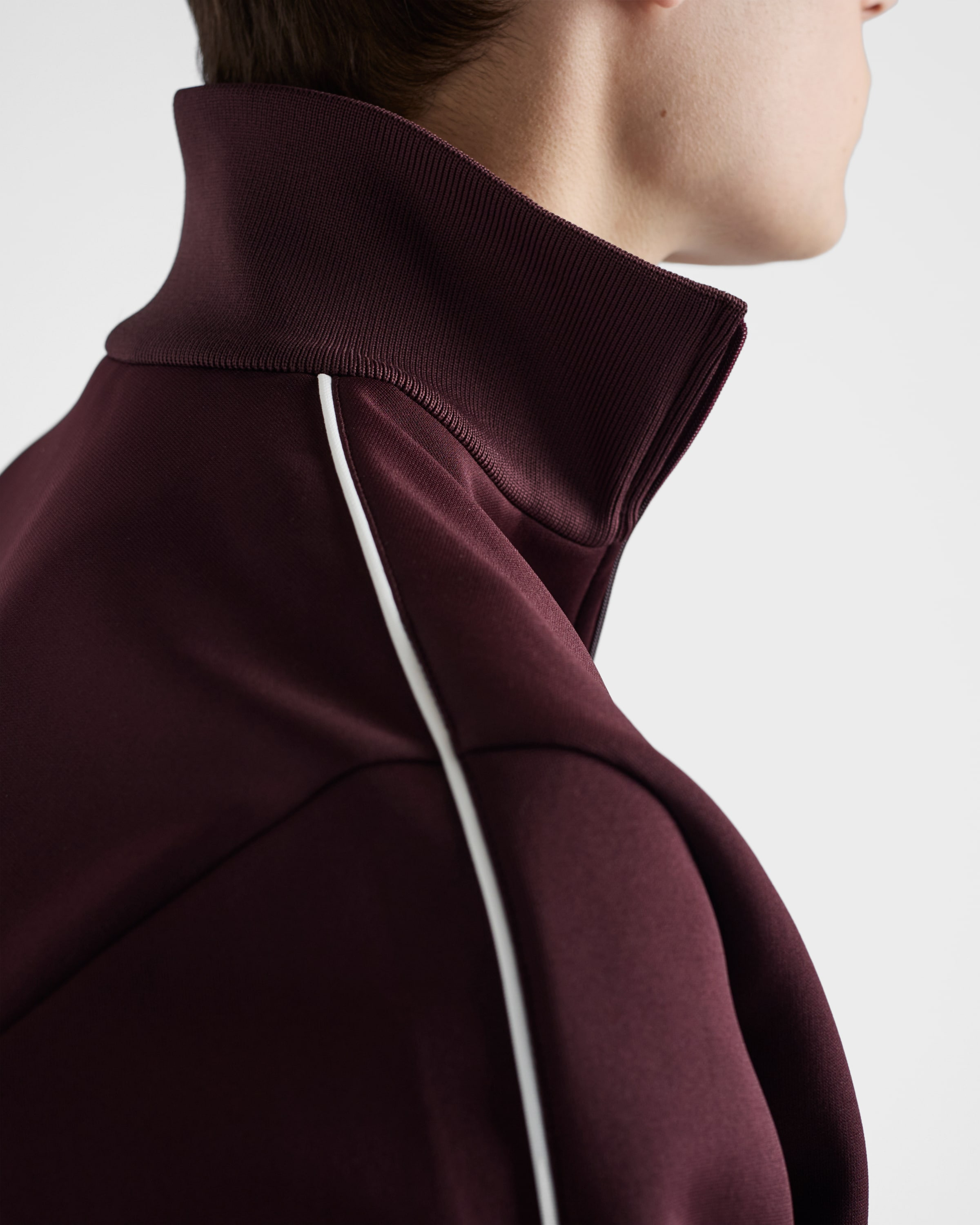 Zippered technical fabric track jacket - 4