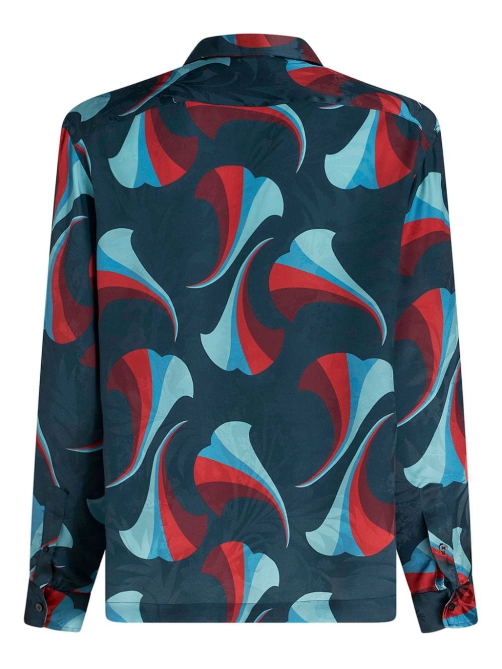 floral-print silk bowling shirt - 6