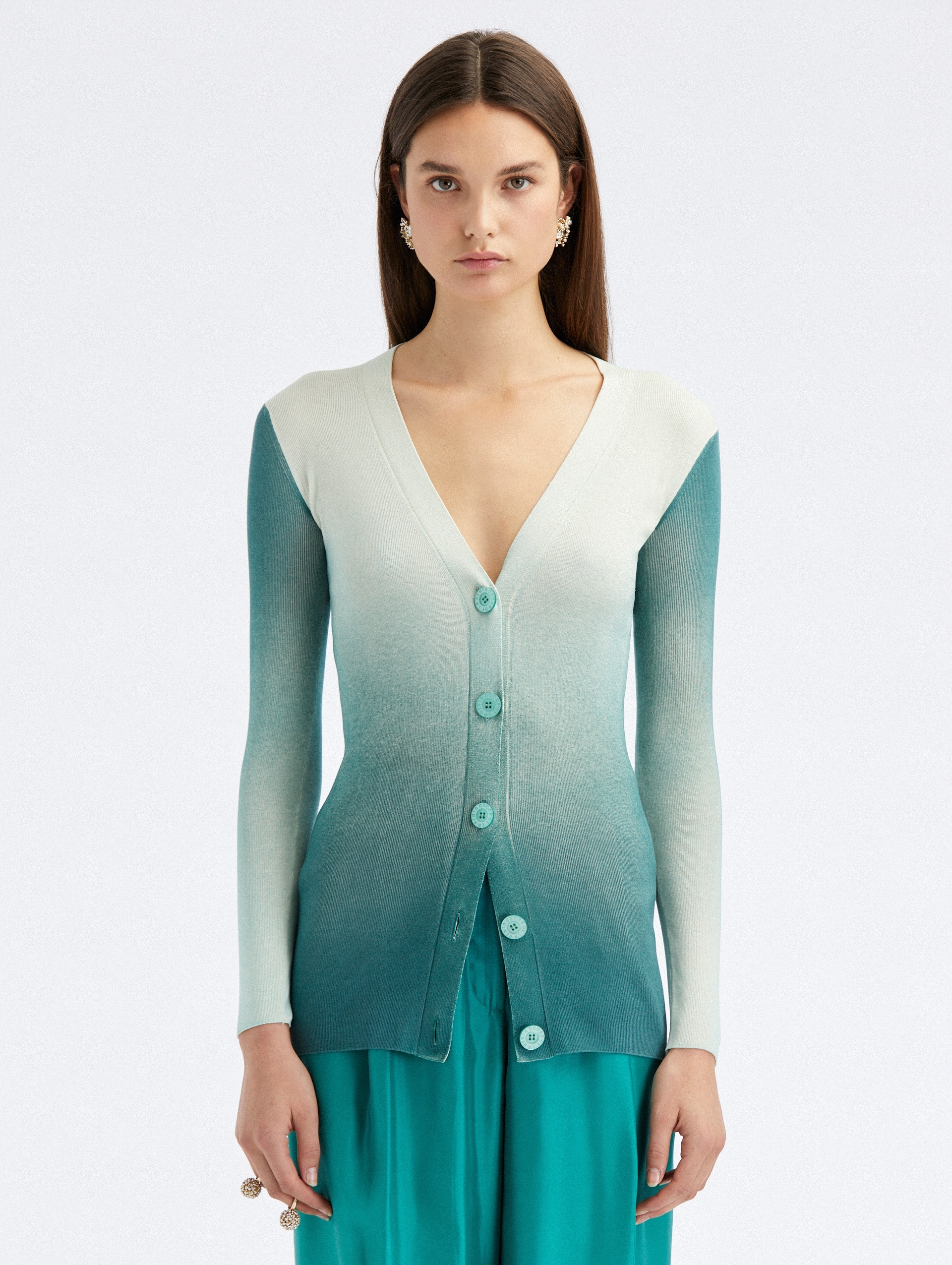 OMBRÉ LONG CARDIGAN - 1