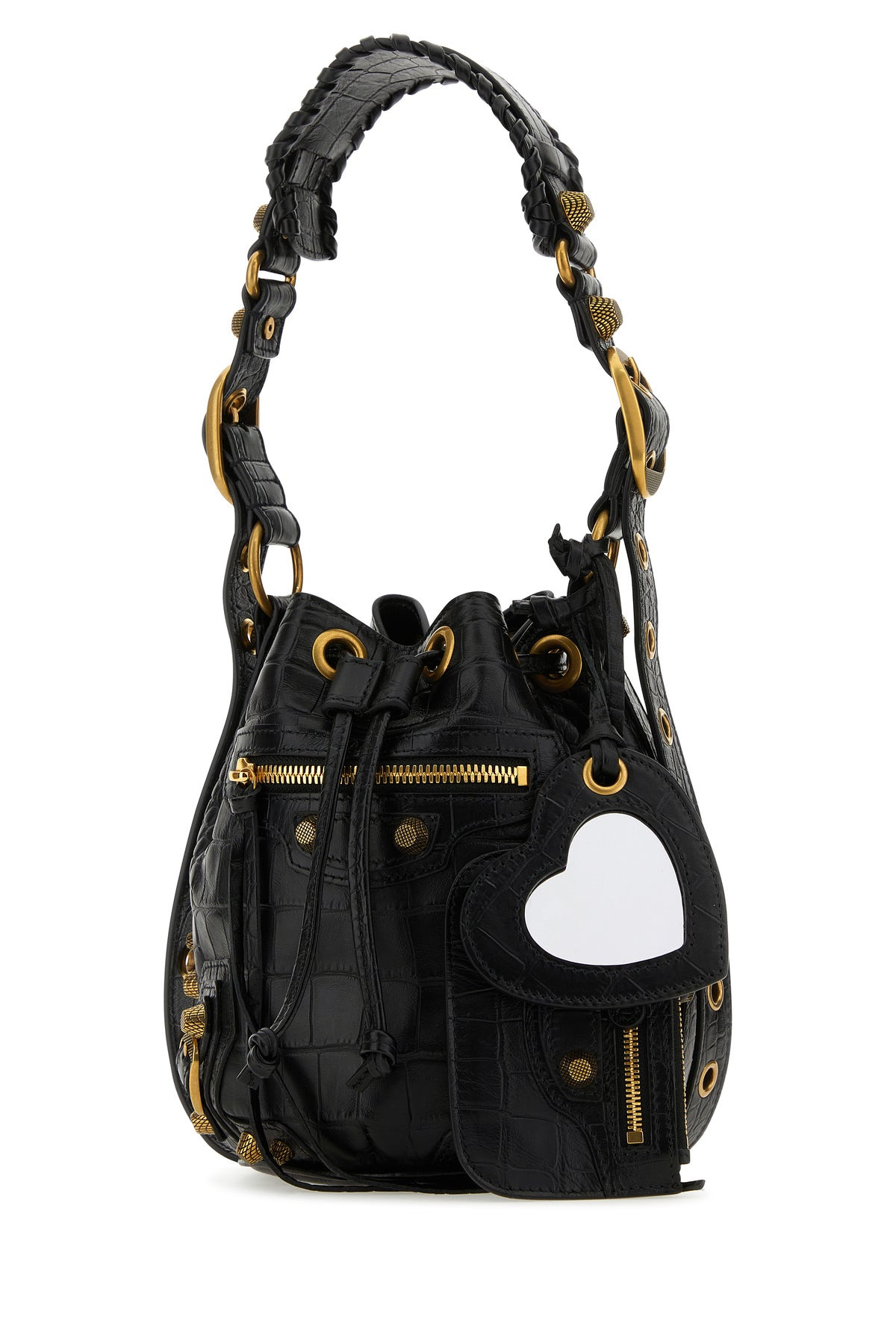 Black leather Le Cagole XS bucket bag - 2