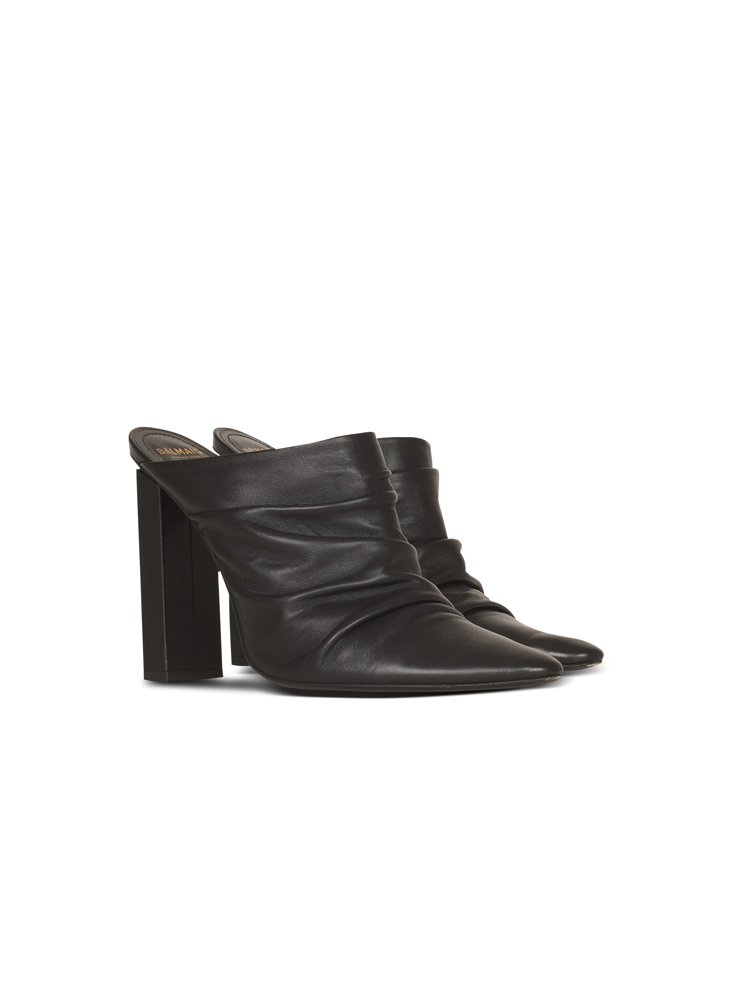 Draped leather Ulla mules - 2