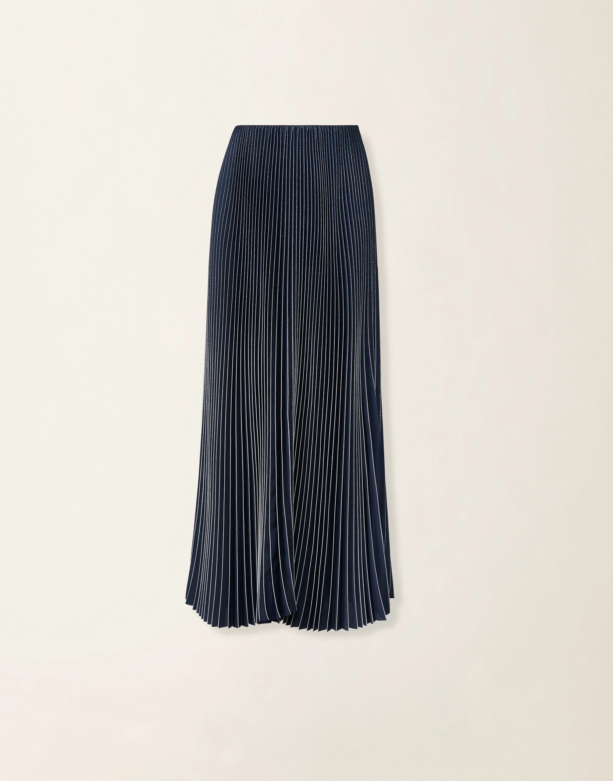 Pleated crêpe de Chine skirt - 1