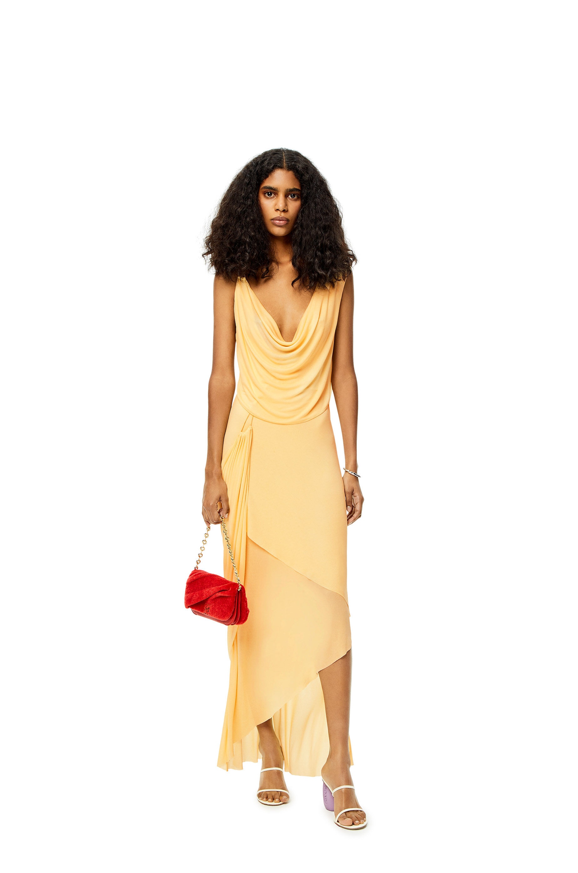 Chain draped dress in viscose - 2