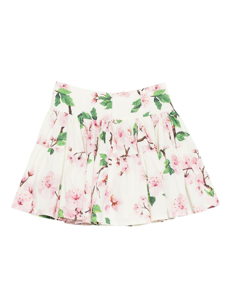 Oscar de la Renta tiered floral skirt outlook