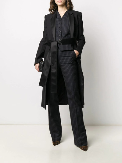 Victoria Beckham belted tuxedo coat outlook