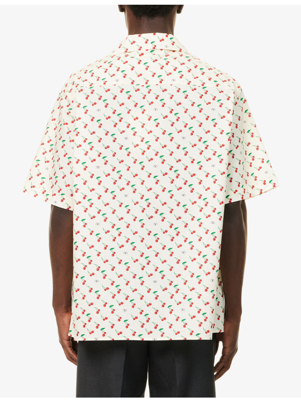 Cherry-Print Camp-Collar Cotton-Poplin Shirt - 4