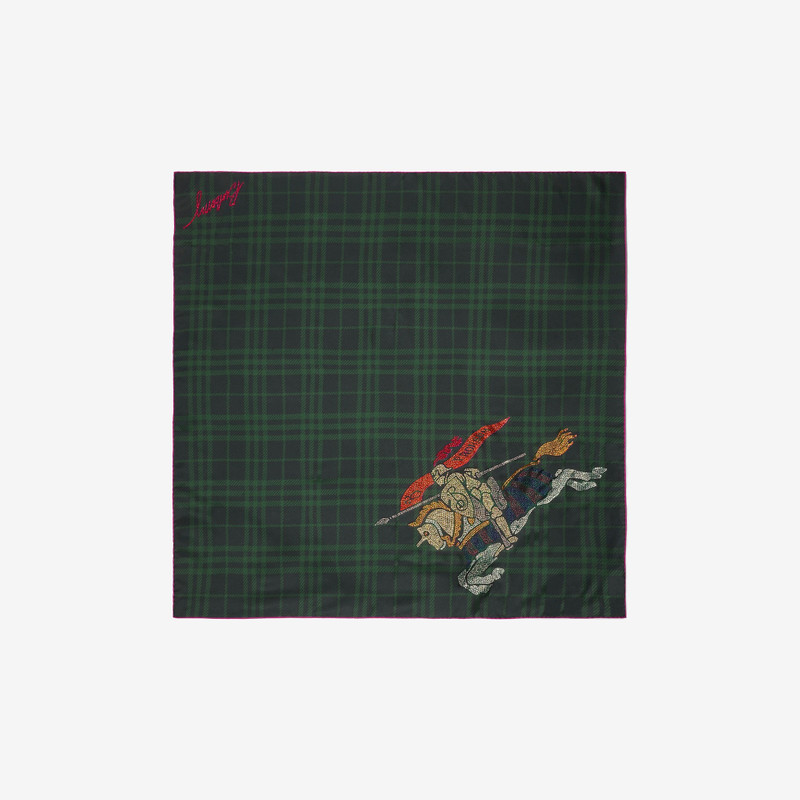 Crystal EKD Check Silk Scarf 1