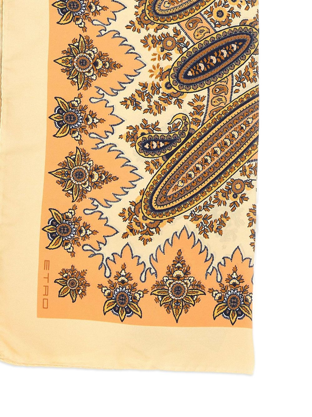 paisley print silk scarf - 3
