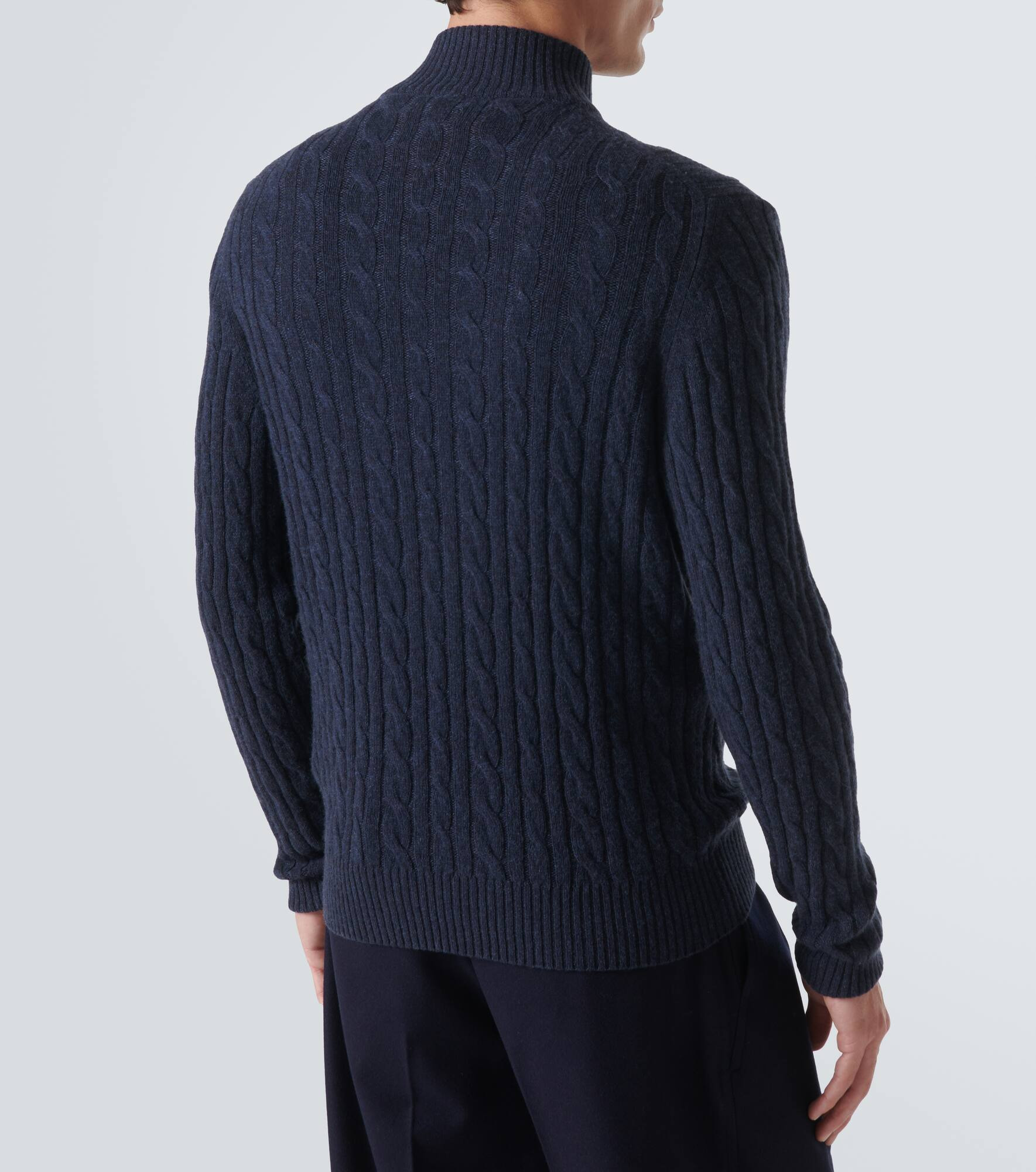 Mezzocollo Treccia cashmere sweater - 4