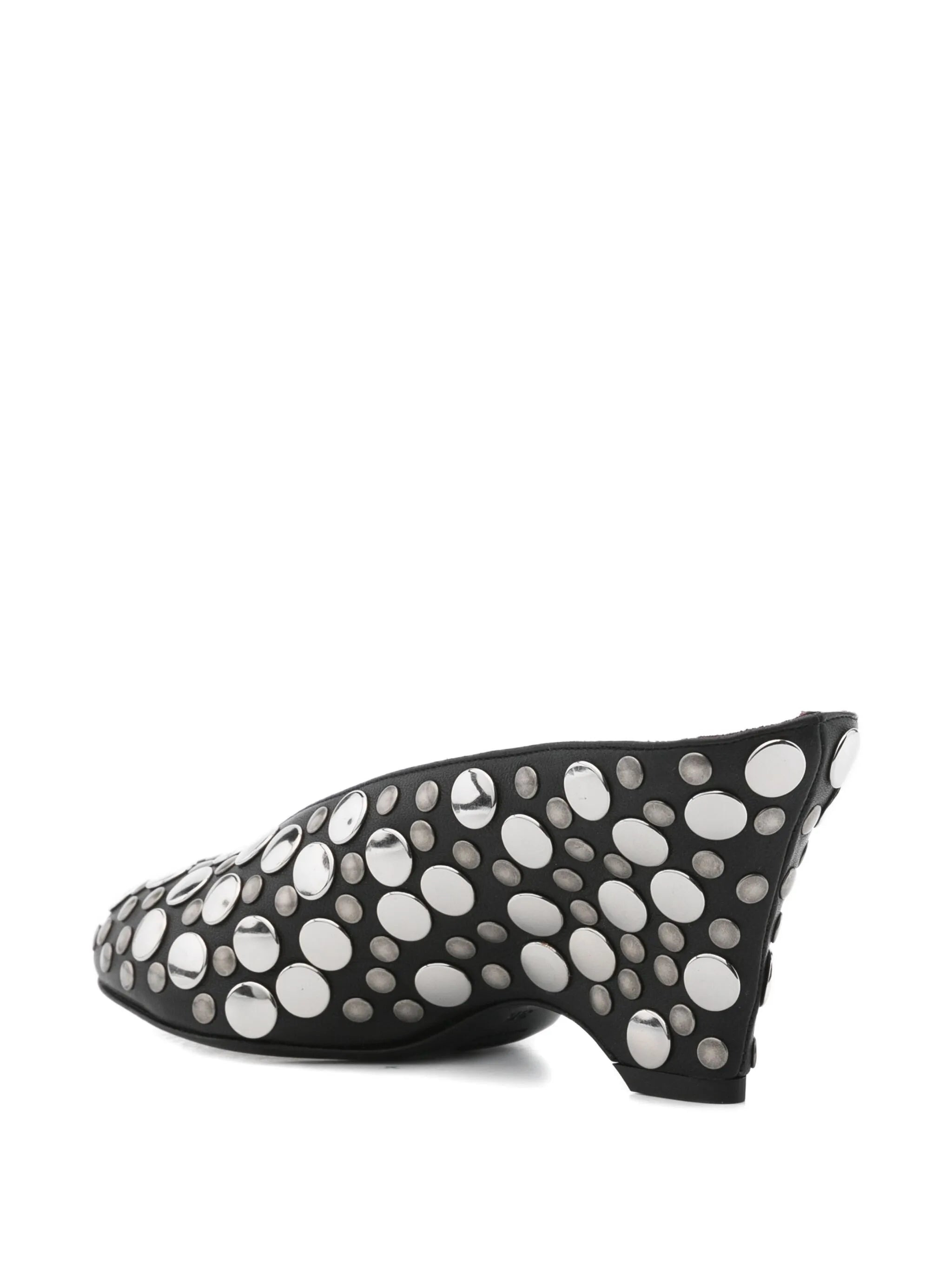 70mm metallic-studded heeled mules - 3