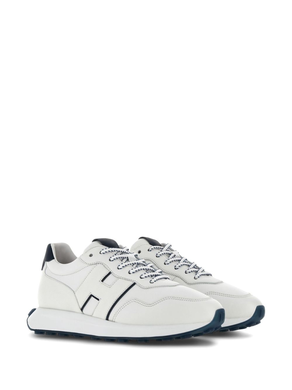 logo-patch lace-up sneakers - 2