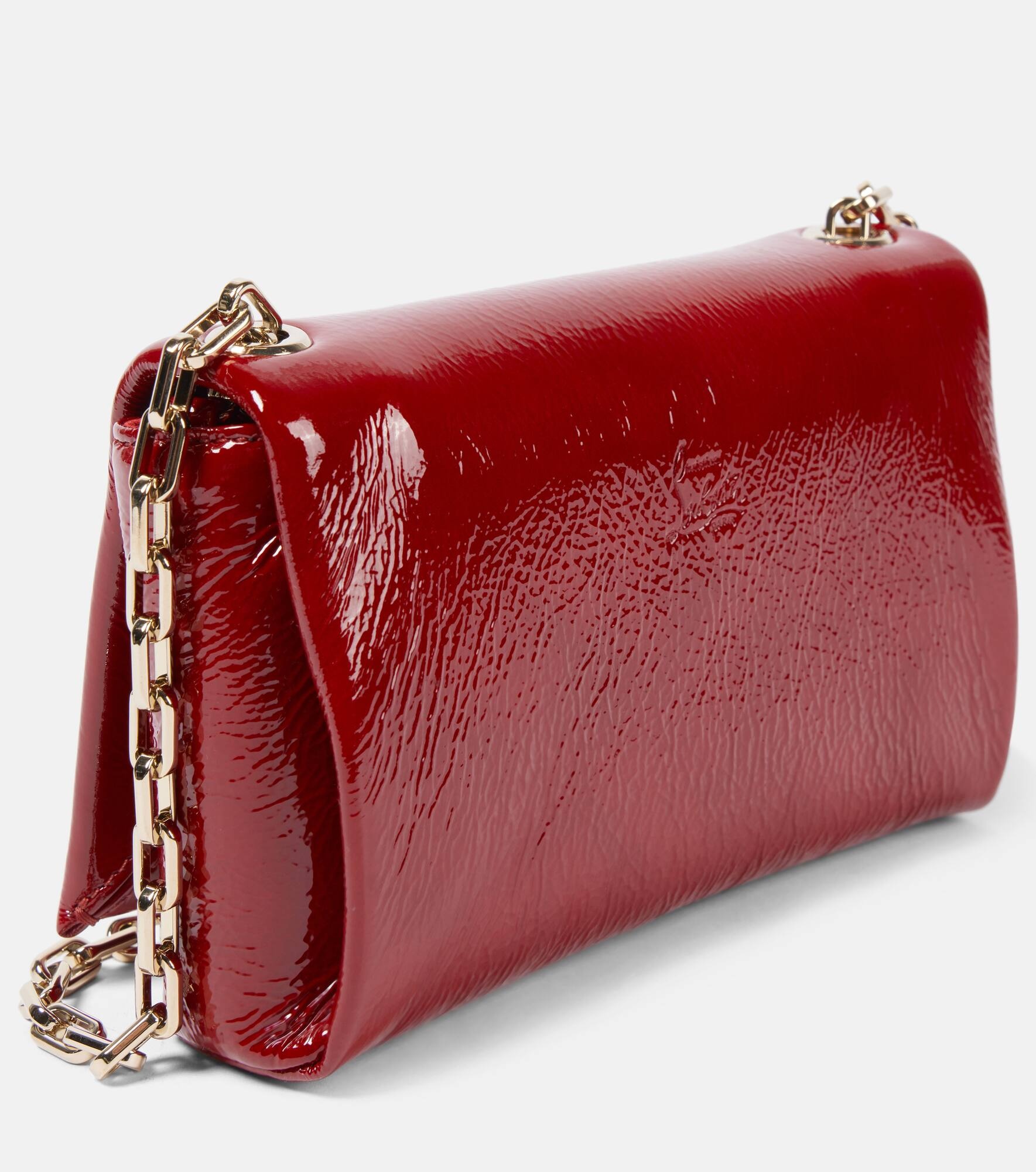Loubi54 patent leather clutch - 4