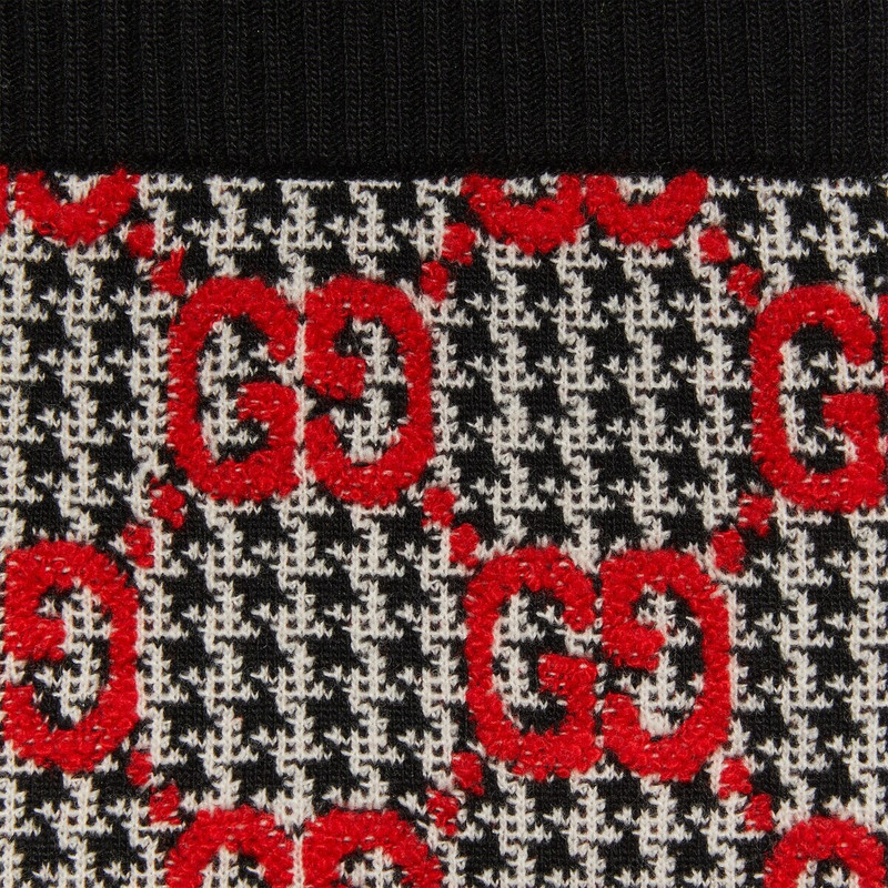 GG bouclé pied de poule wool skirt 4